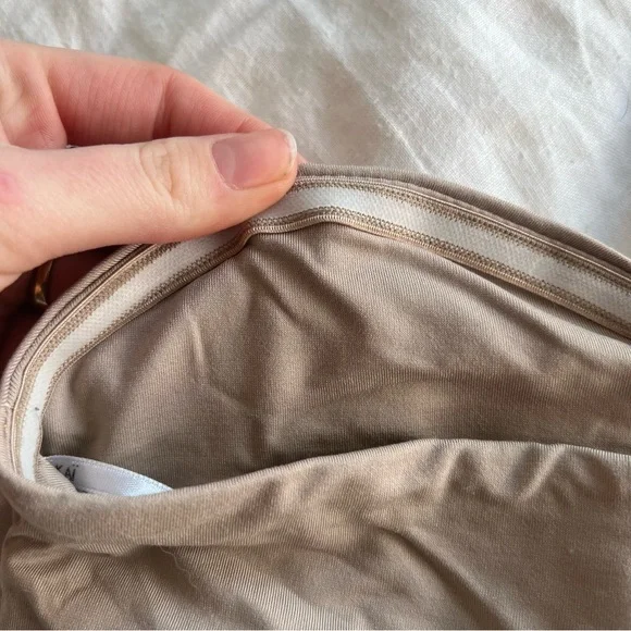 Tan Bandeau Crop Top - Picture 5 of 6